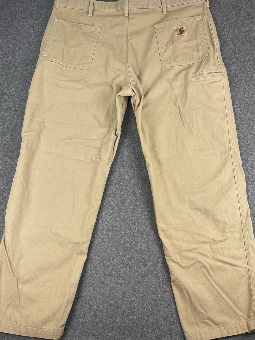 Vintage Carhartt Pants Dungaree Fit Mens 44x32 Dk Khaki Y2K B175 Workwear